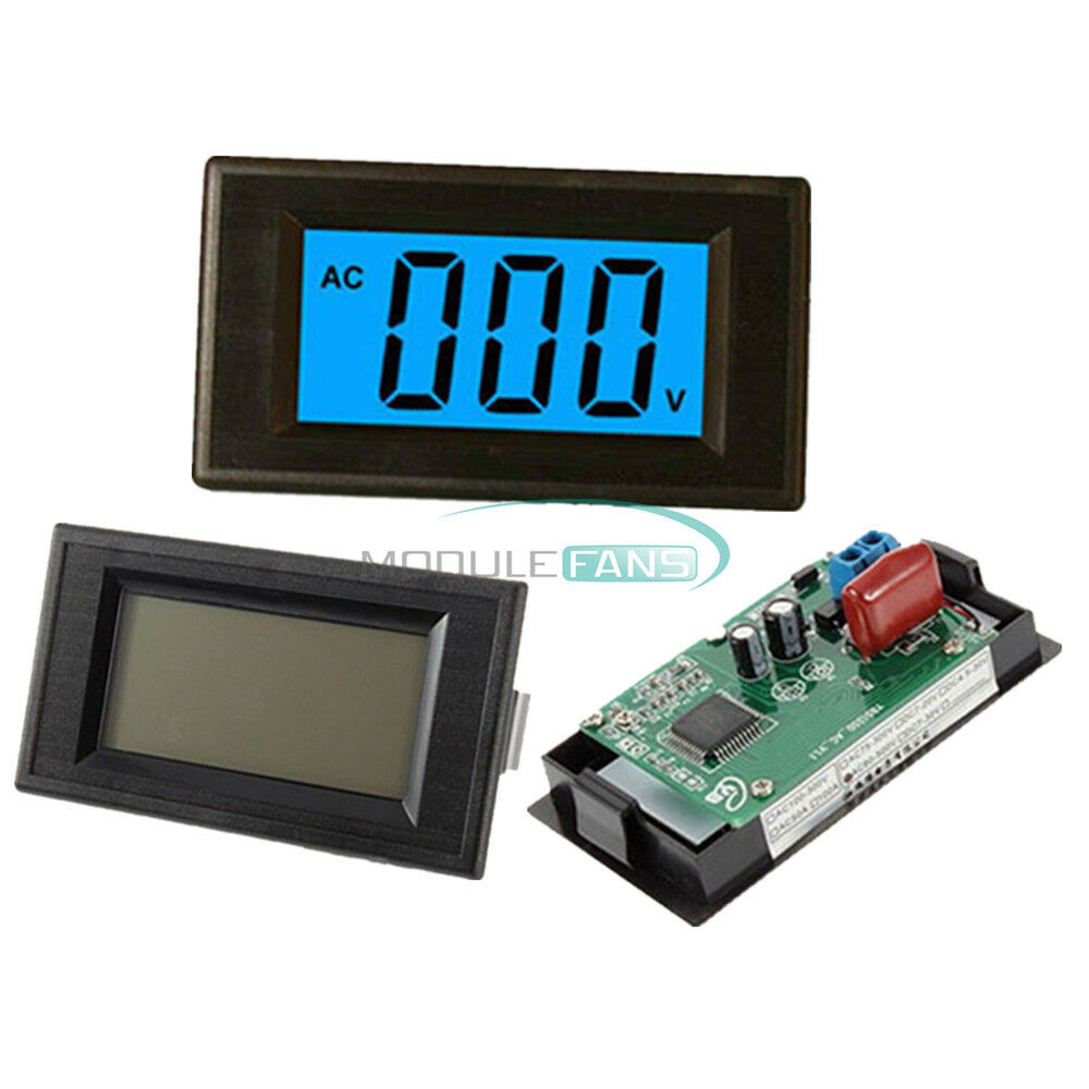 Digital Voltmeter Panel 2-wire AC 80-500V LCD Digital Alternating Voltage Meter