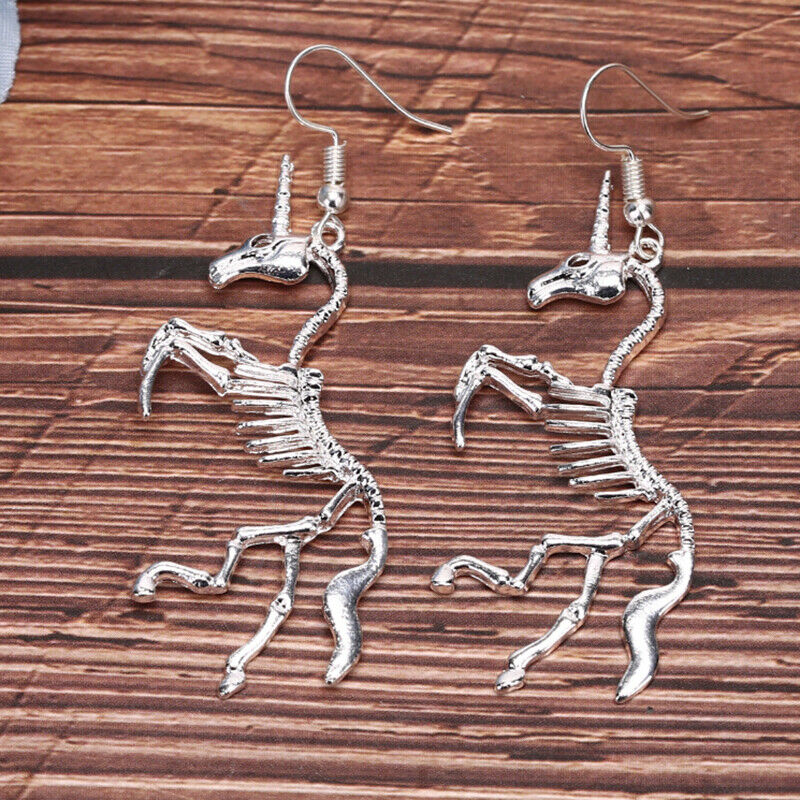 2 Pair Women Exaggeration Skeleton Drop Earrings Fashion Jewelry Gift PunkB.DD