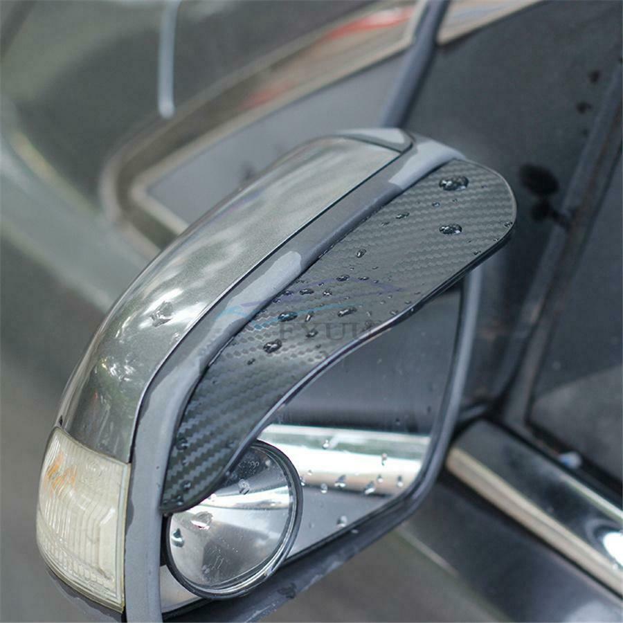 2 Pieces 185mm × 60mm Vehicle Exterior Styling PVC Rear View Mirror Rain Shield