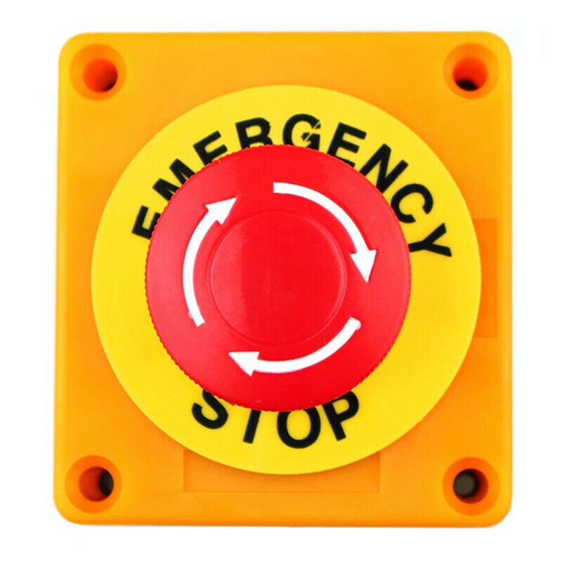 2Pcs Red Mushroom Emergency Stop Shut Off Push Button Switch No + Nc 22Mm Cnc L7