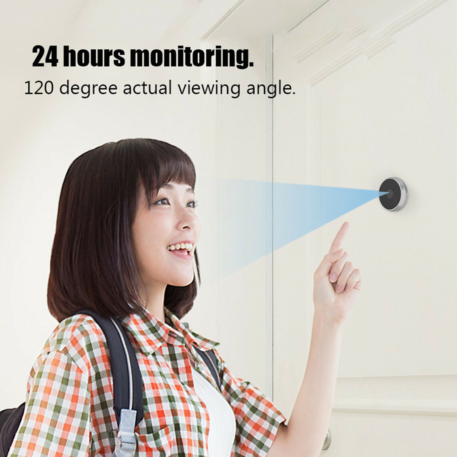 3.5" Security Doorbell Peephole LCD Viewer 120Â° Door Eye Bell Camera Door Bell