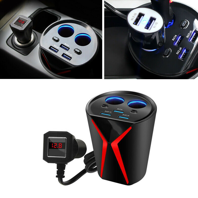 Car Socket Splitter 3.1A 3USB Charger Intelligent Dual-Core Chip For Phone DVR