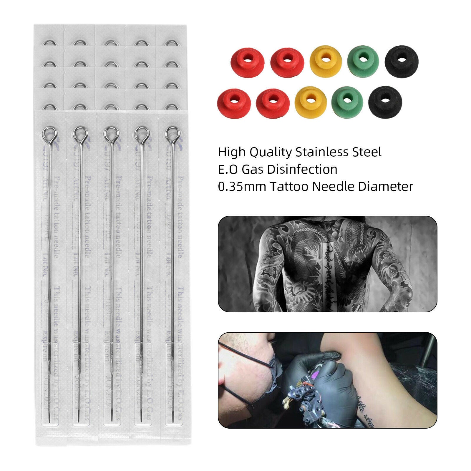 Hand Tattoo Stick and Poke Kit with 25 Needles for Beginners Artists