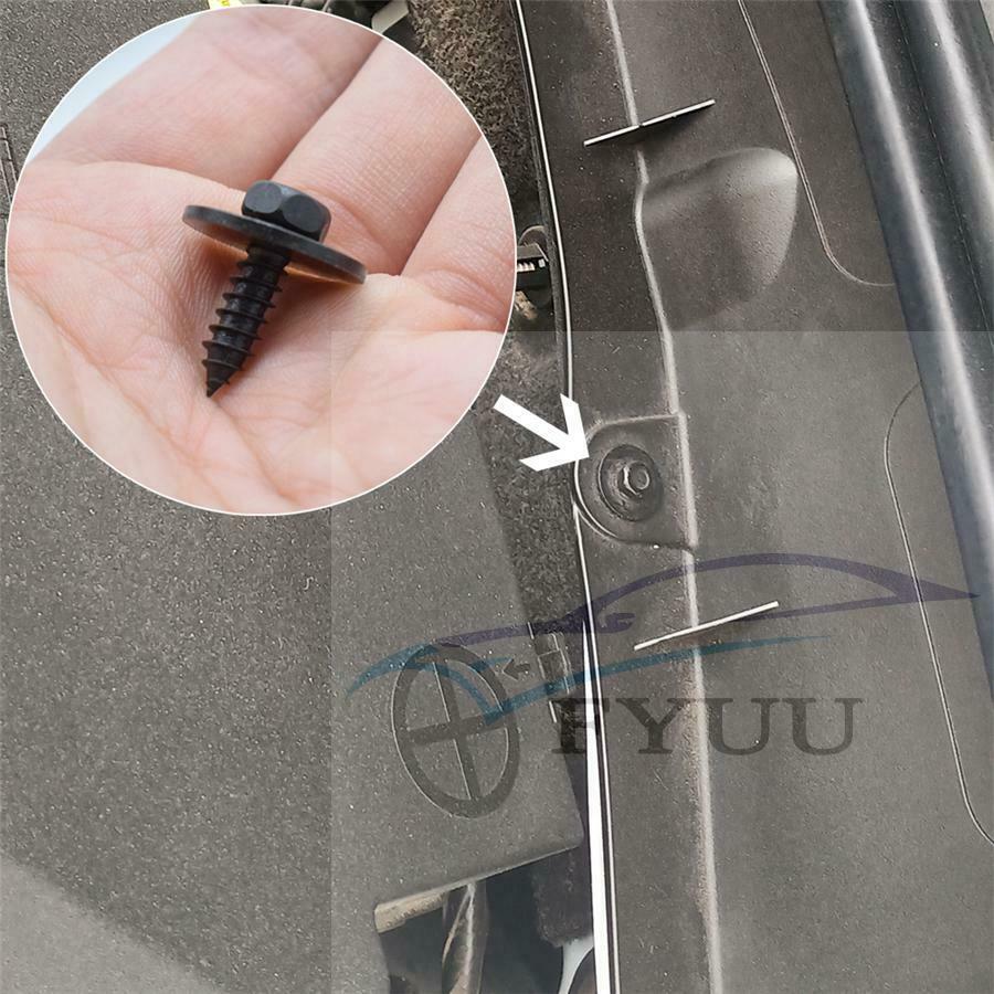100Pc Metal Car Screw Body Fender Bumper Retainer Clips 7mm Hex (4.2-1.41x22mm)
