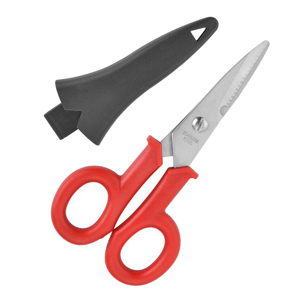 Electrical Scissors Cut Crimpper for Cables Tool w/ Cover 14.5x7.5cm, Red
