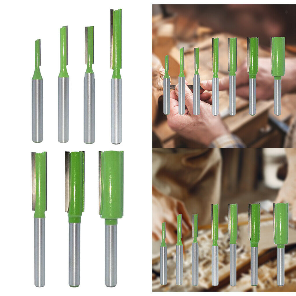 7Pcs 6mm Shank Carpenter Woodworking Router Bit Set Milling Cutter Tool