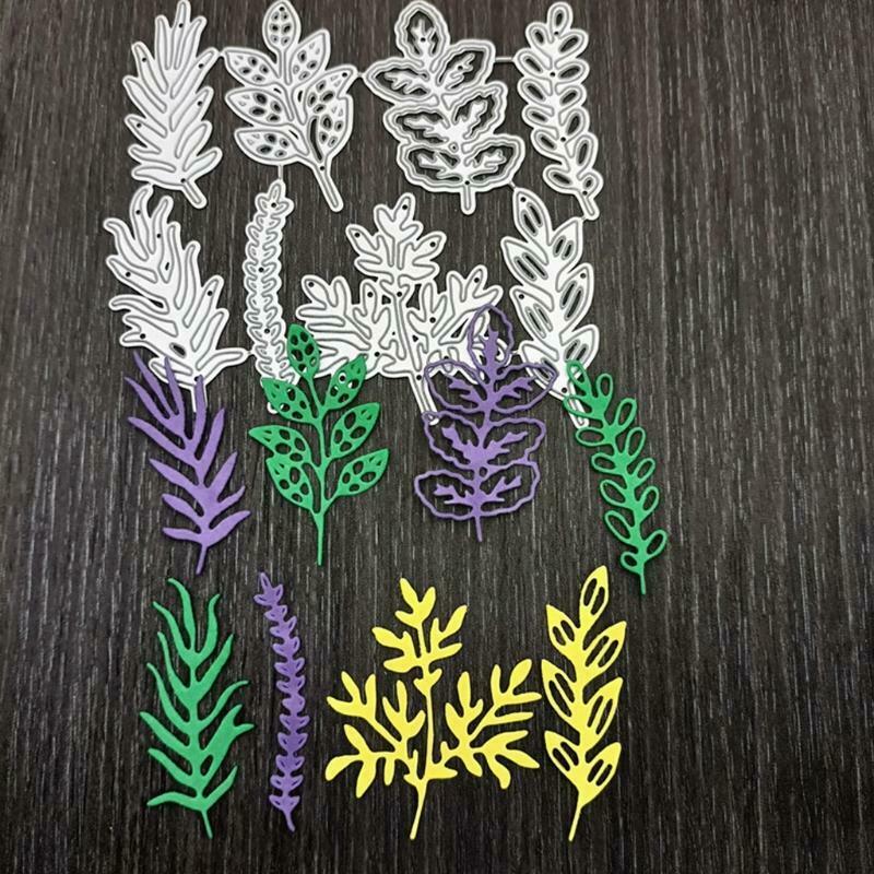8Pcs Leaf Plants Grass Metal Cutting Die Stencil DIY Scrapboo Embossing Template