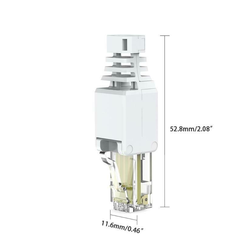 No Crimp CAT6 Connector RJ-45 Tool-Less Modular Pug 8-Position 8-Conductor