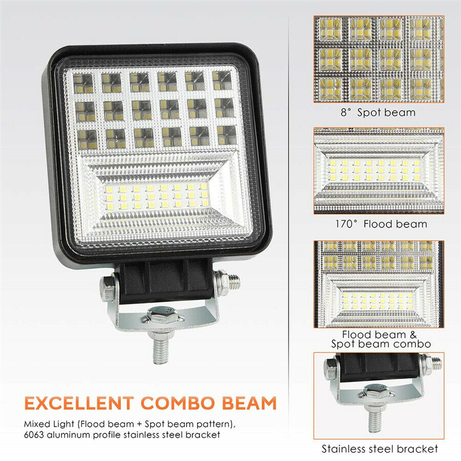 400W 40000LM High Brightness LED Work Light Bar Flood Spot Beam Offroad 4WD SUV