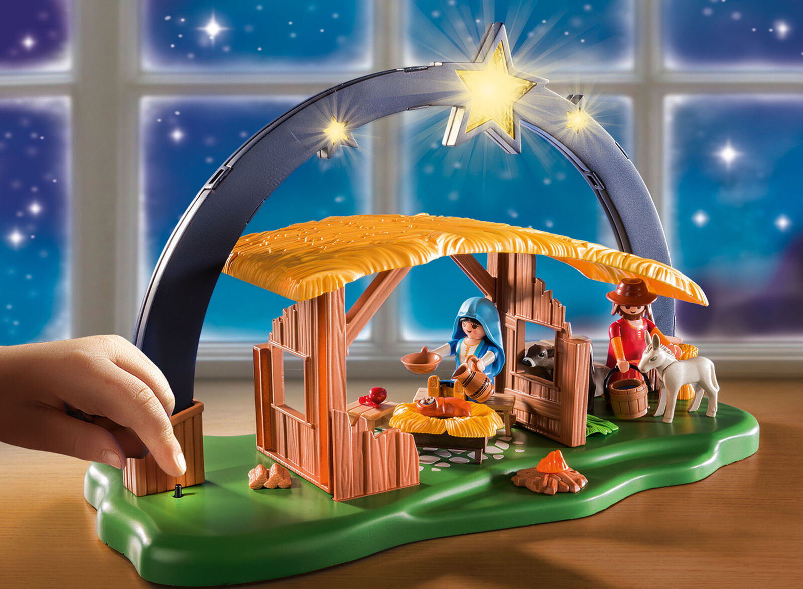 9494 Playmobil Christmas Illuminating Nativity Manger with Fold-Out Feet Other S