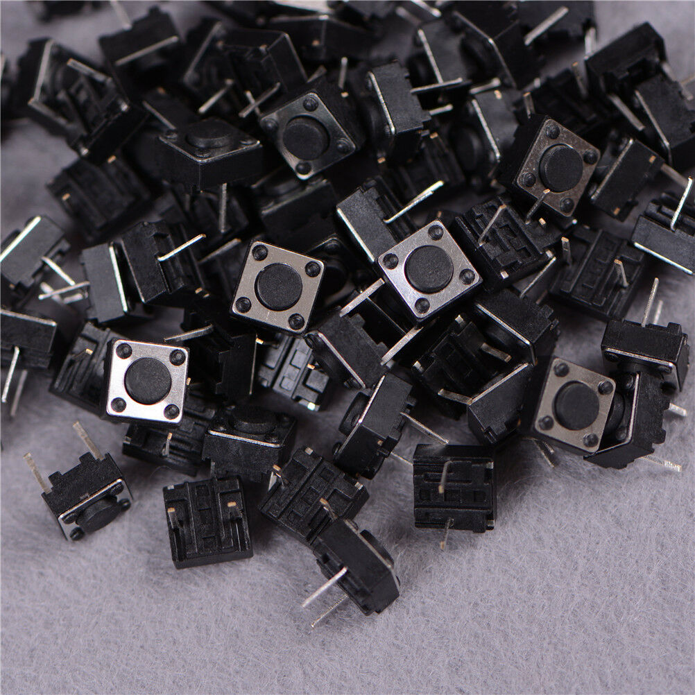 100X Momentary Tactile Tact Push Button Switch 2 Pin DIP 6x6x4.3mm High 4..l8