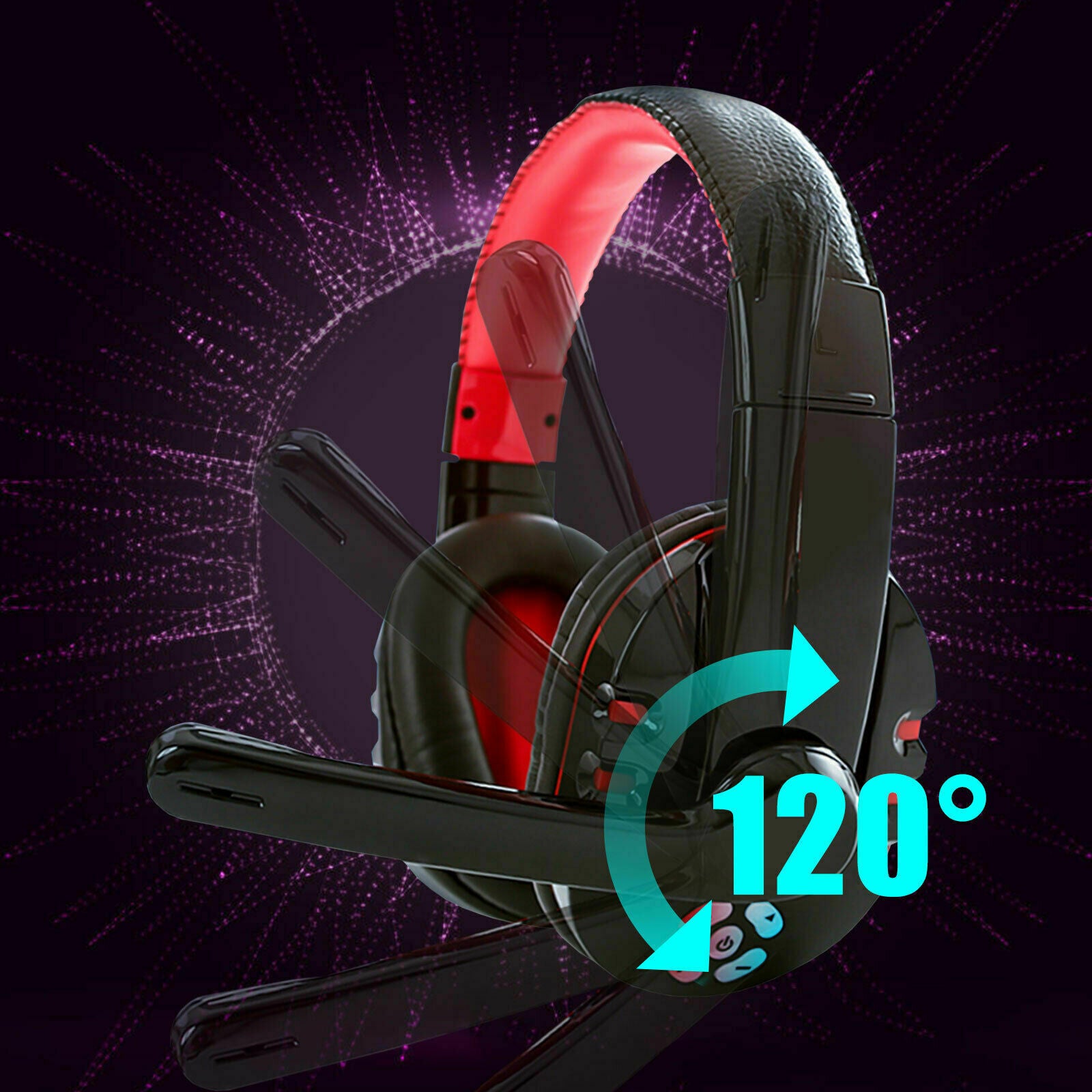 Foldable Bluetooth 5.0 Headphones Earphones Wireless Headset Noise Cancelling
