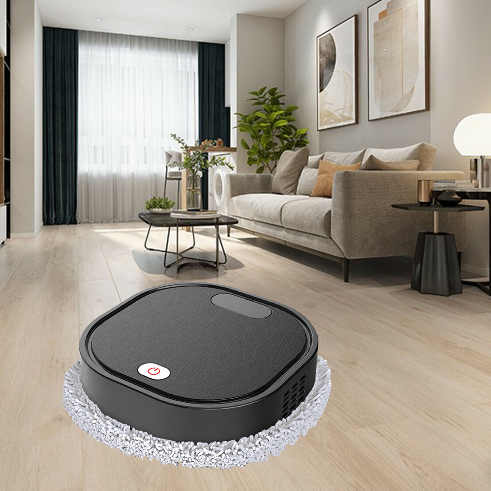 Smart Robot Vacuum Cleaner Low Noise Cement Tile Floor Mopping Sweeper