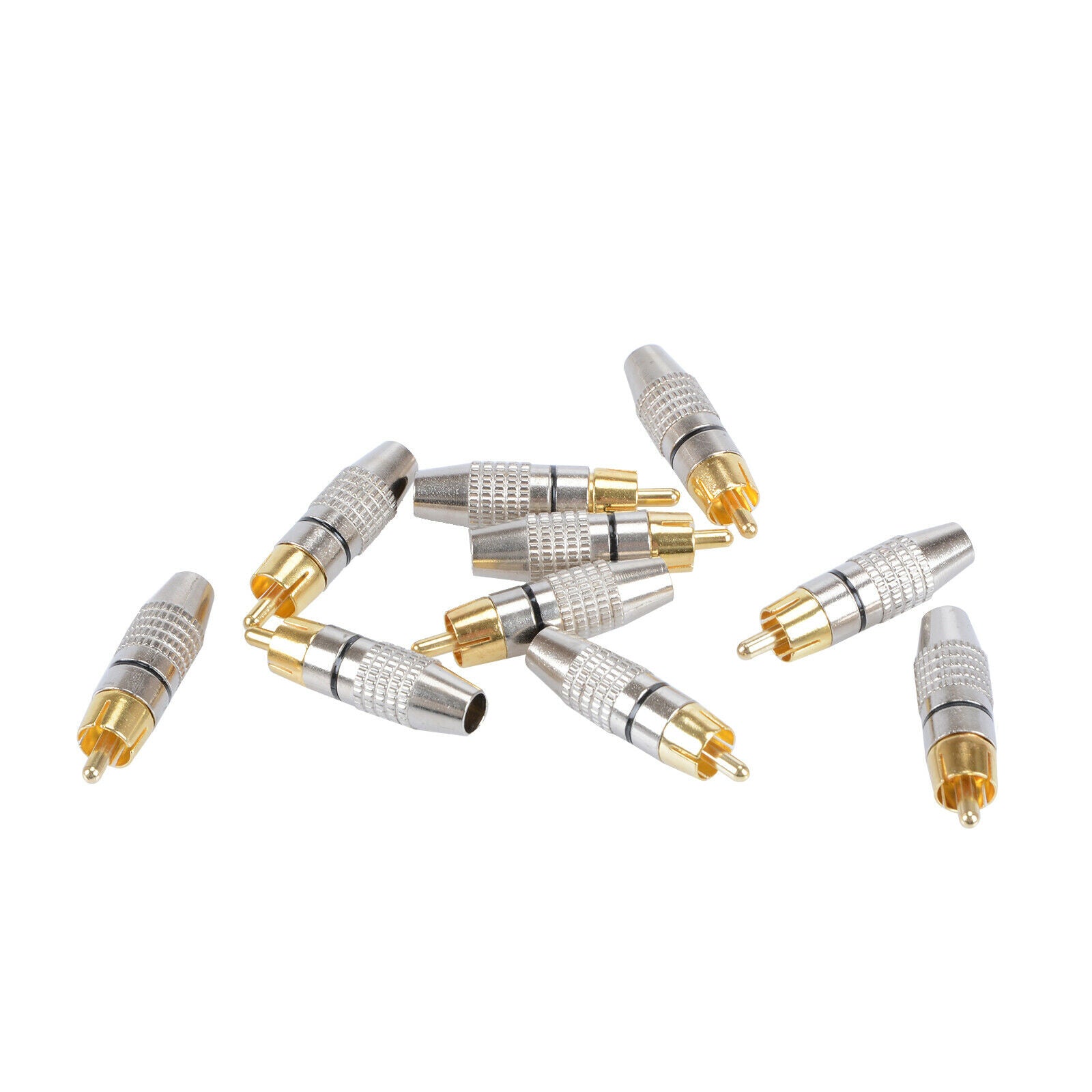 20pcs Black + Red RCA Male Plug Adapter Solder Audio Video Phono Cable Connector