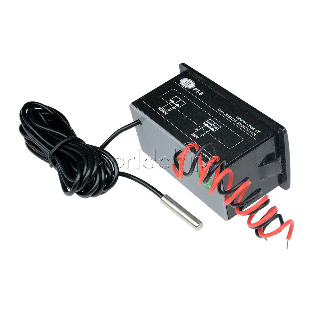 PT-6 220V Thermometer LED Digital Display -50â„ƒ~+110â„ƒ Temperature Meter Aquarium