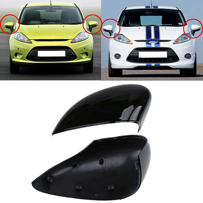 2Pcs Rear View Mirror Cover For Ford Fiesta Sedan W/ SIGNAL LAMP 2011-2017