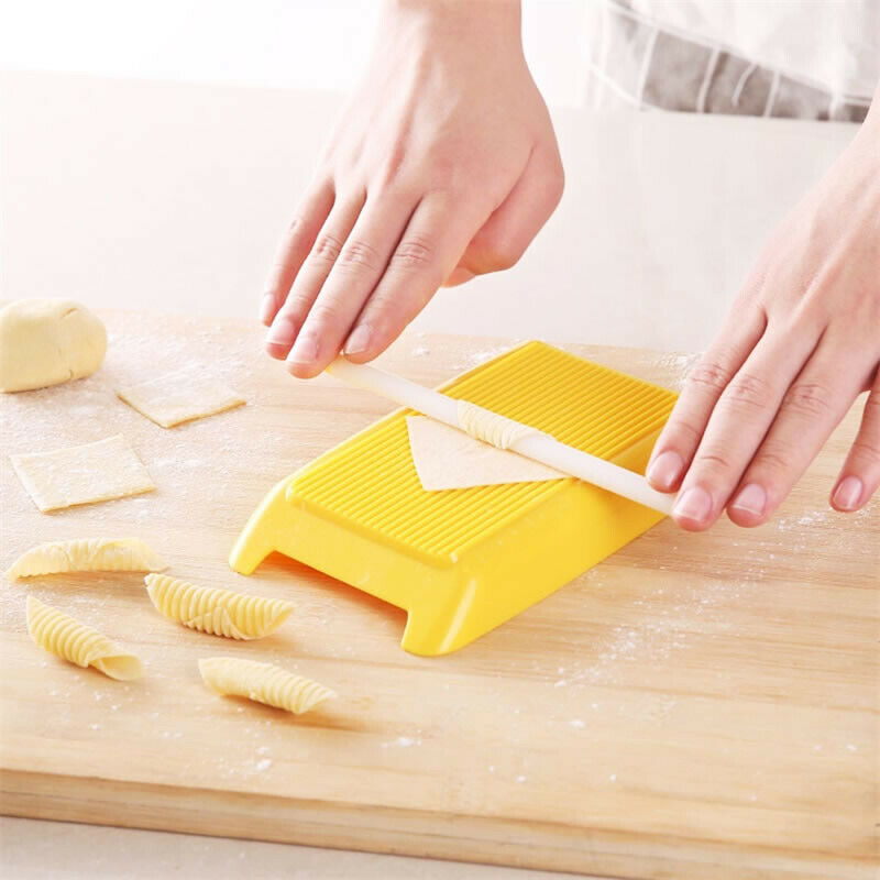 Pasta Macaroni Board Spaghetti Gnocchi Maker Rolling Pin Kitchen Baby Foo.l8