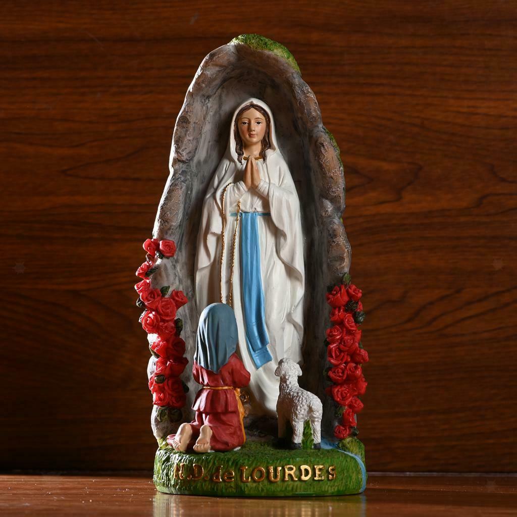 Exquisite 8" Our Lady of Lourds Virgin Mary Statue Gift   Display Decors