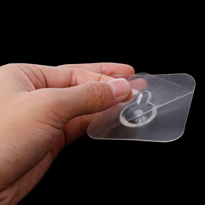 2Pcs Seamless Nails With Suction Cup Holder Removable Hanger For Storage Rack