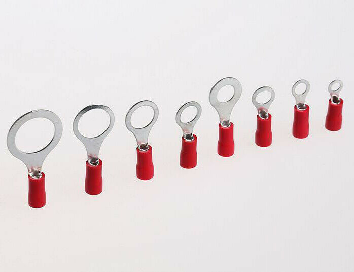 200Pcs AWG 14 - 5mm Wire Copper Crimp Ring Terminal with PVC Handles [M1]