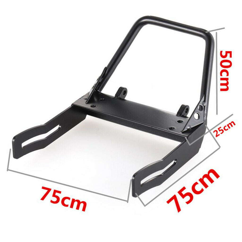 Steel Front Bumper Trapezoid Bull Bar with Shackles for 1/10 Axial SCX10 D90