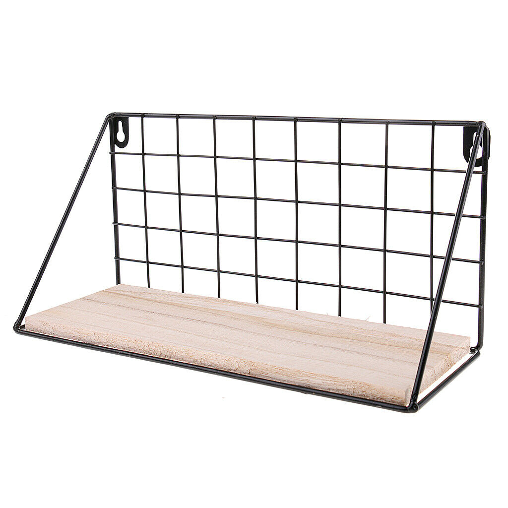 Metal Wall Mounted Storage Rack Shelf Organizer Bathroom Home Cafe Ornaments