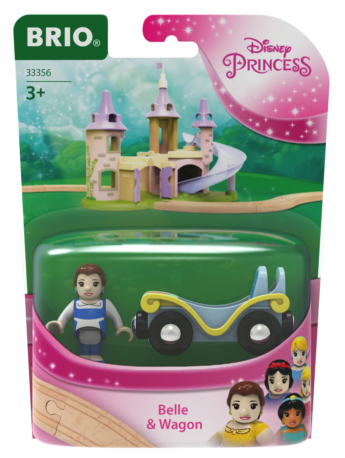 33356 BRIO Disney Princess Belle & Carriage Set Wooden Train Track Age 3 Years+