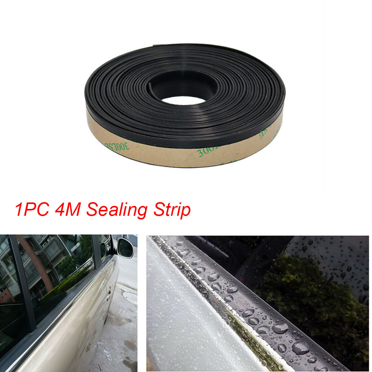 1PCS 4M Car Front and Rear Side Window Windshield Rubber Sealing Strip Universal