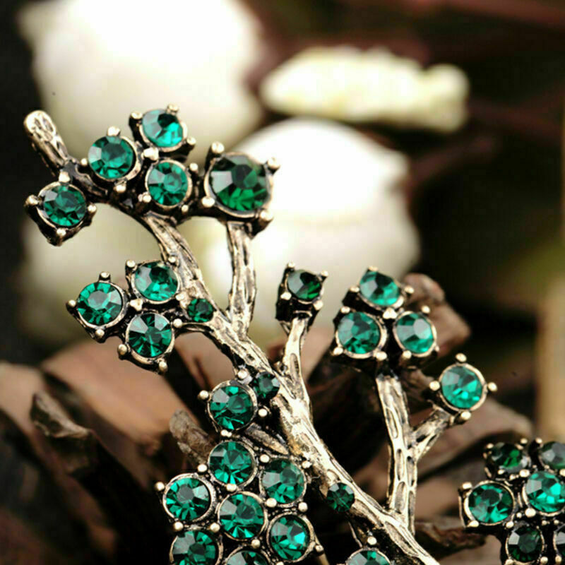 betsey johnson Fashion Rhinestone Crystal Flower Brooch Pin Art Deco