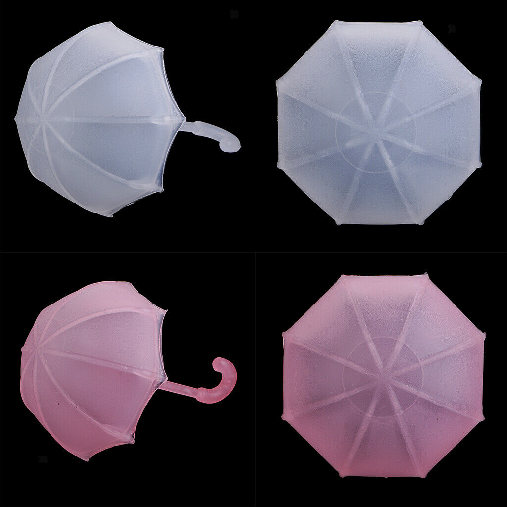 24 Pieces White + Pink Umbrella Shaped Lollipop Pocket Wrap Kit for Wedding