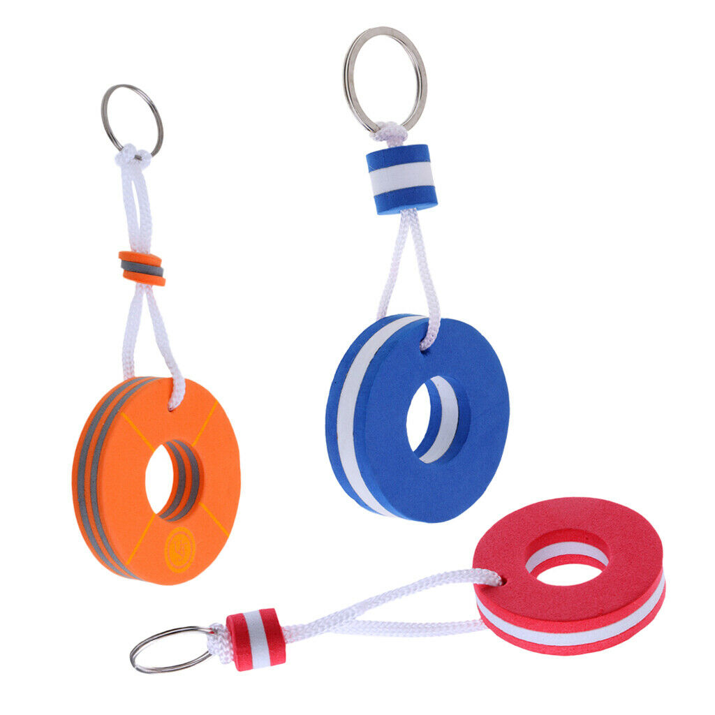 3Pcs Funny Novelty Floating Boating Keychain Yachting Fishing Key Ring Float