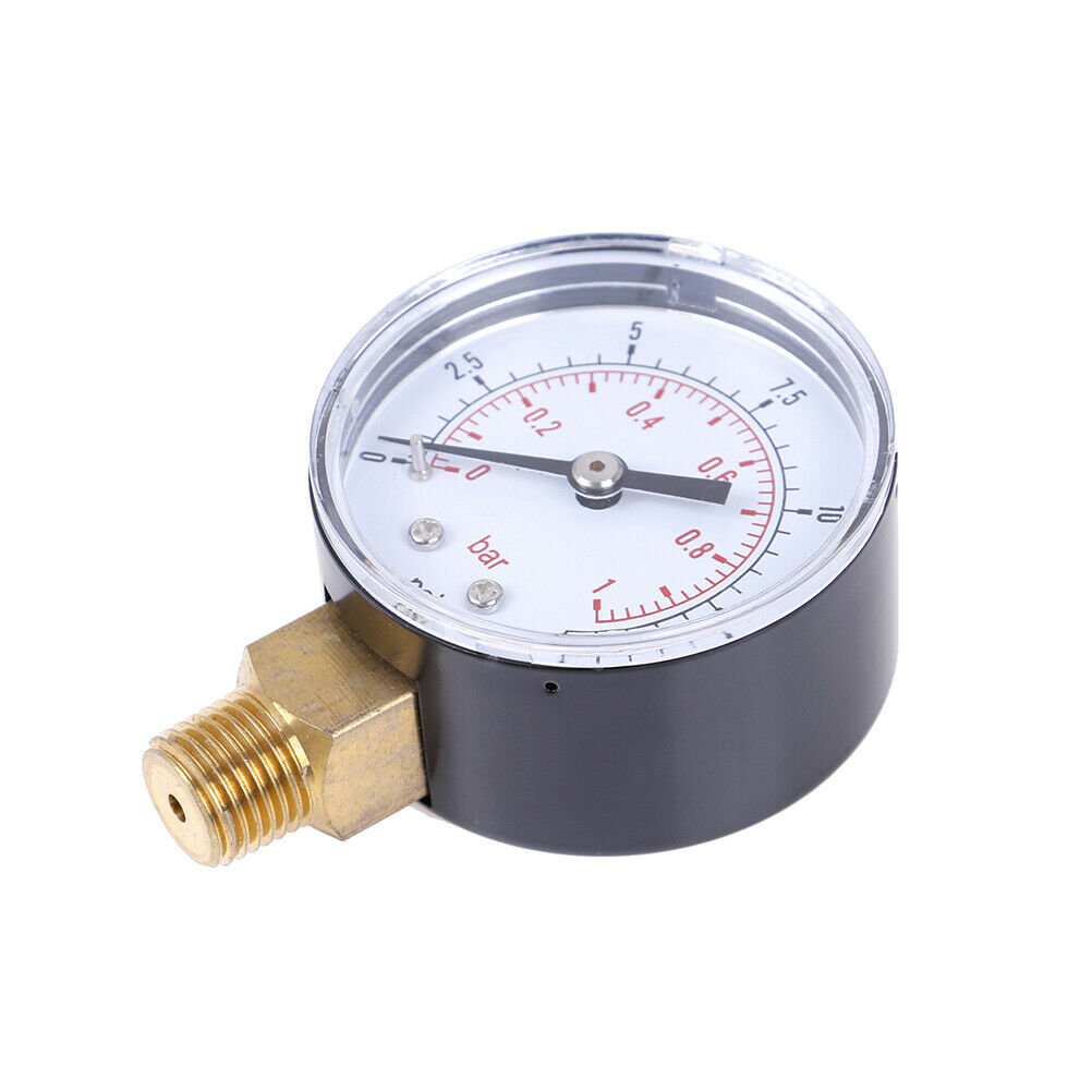 Low pressure gauge for fuel air oil gas water 50mm 0-15 PSI 0-1 bar 1/4 SG TW Gy
