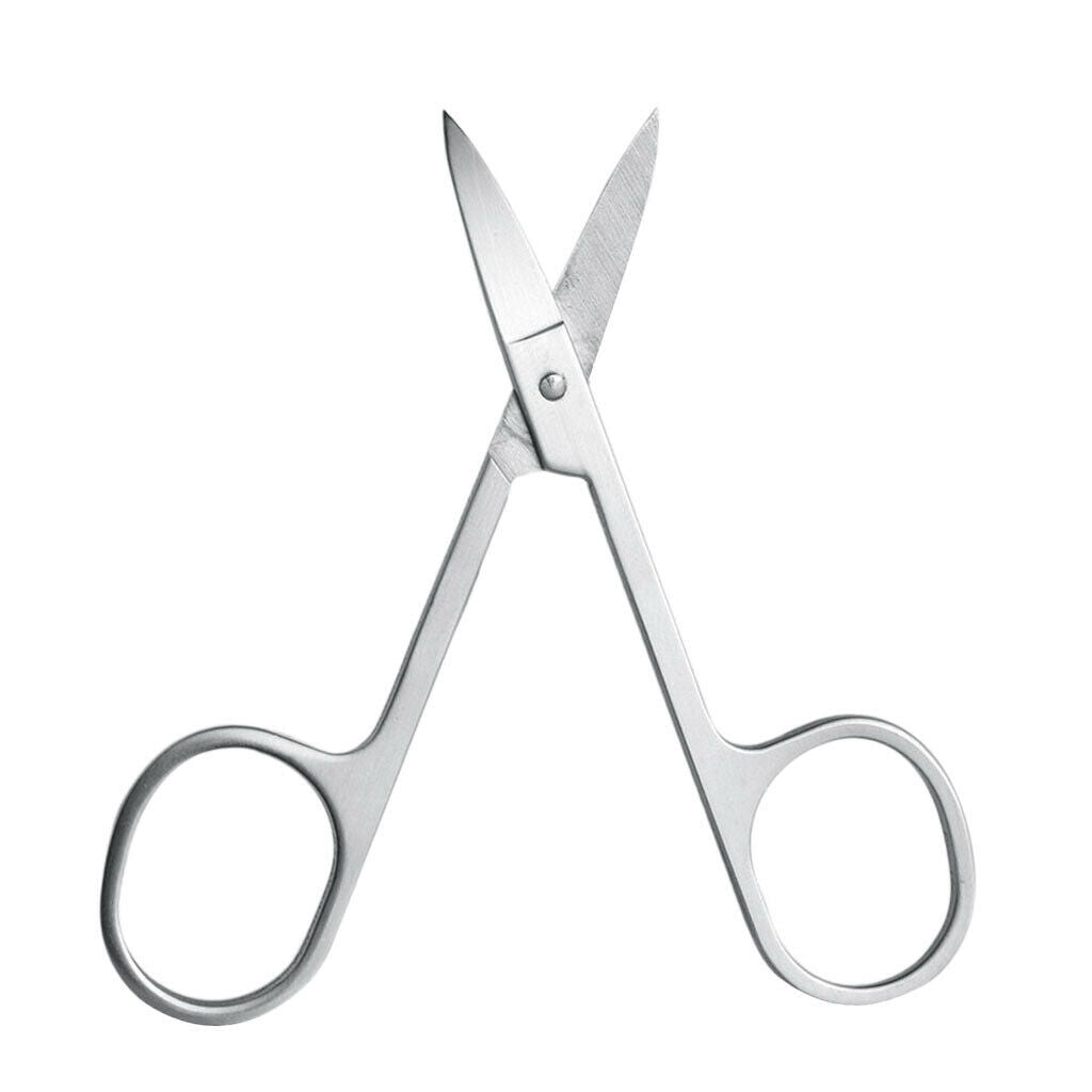 Curved scissors cutter trimmer for eyelashes, eyebrows, nose hair, ear hair and