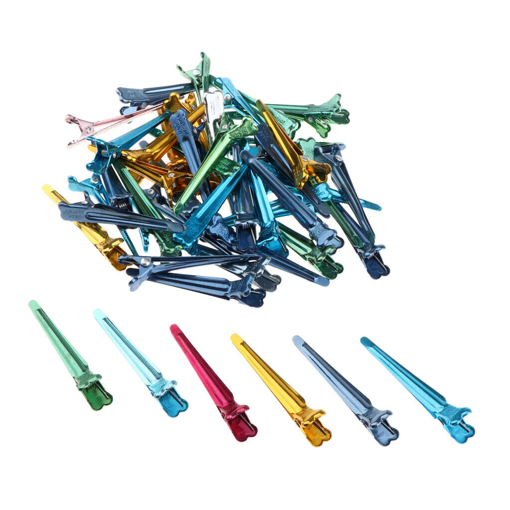 50 pcs. Compartment clip hair clips hair clip hairdresser clips - multi-colored