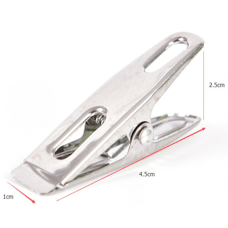 20X Stainless Steel Clothes Pegs Laundry Metal Clamps Metal Hanging Pins C.l8