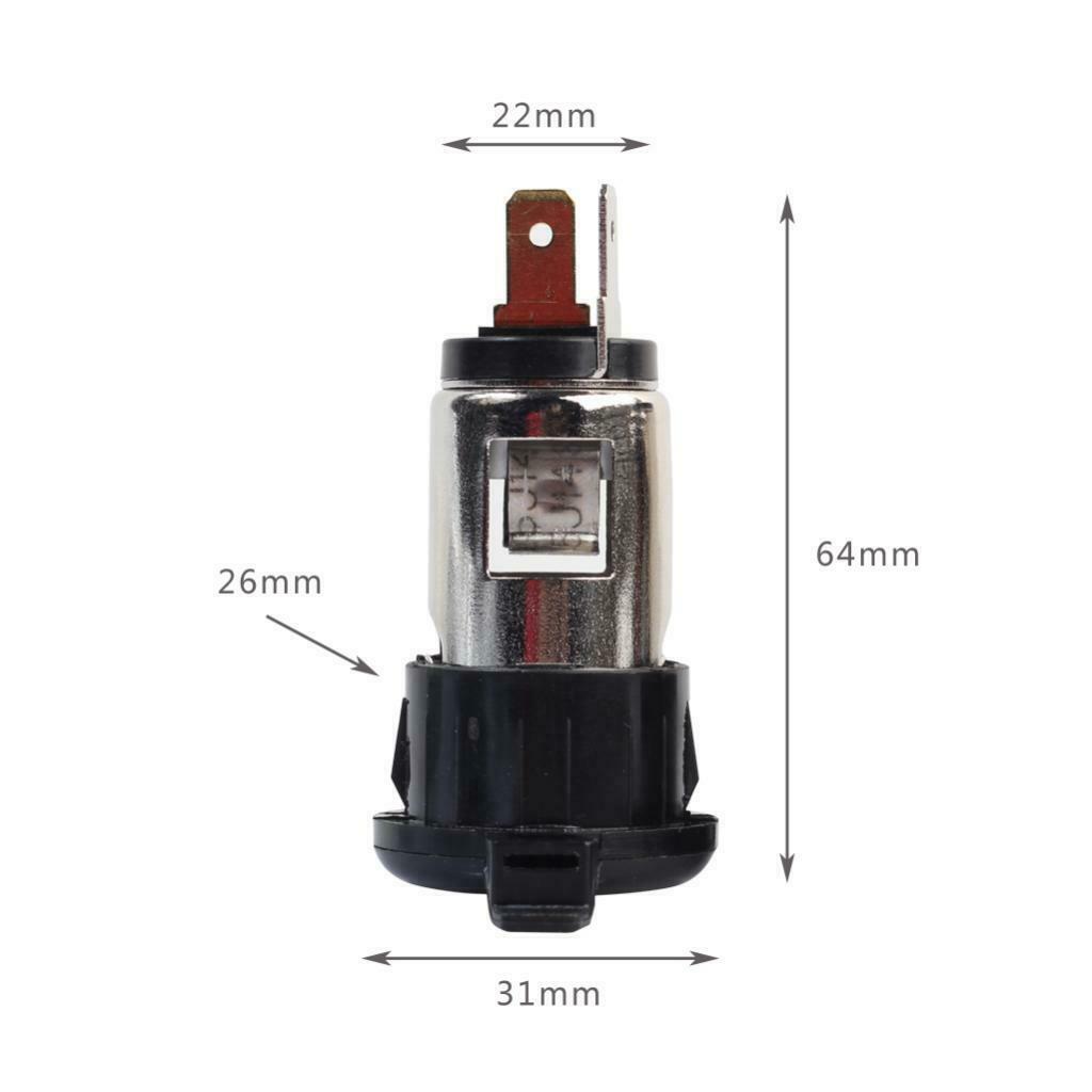 Waterproof Motorcycle Car Cigarette Lighter Socket Power Outlet 12 V 120W