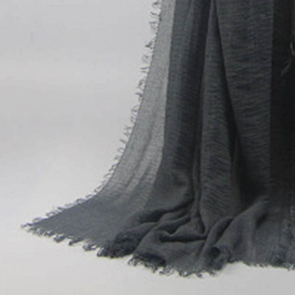 2x Women Cozy Long Scarf Solid Pleated Hijab Jewish Turban Head Scarf Wrap