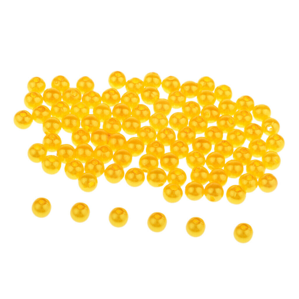 60 Pieces Carp Lure Fishing Beads Round Floating Fishing Beads Golden