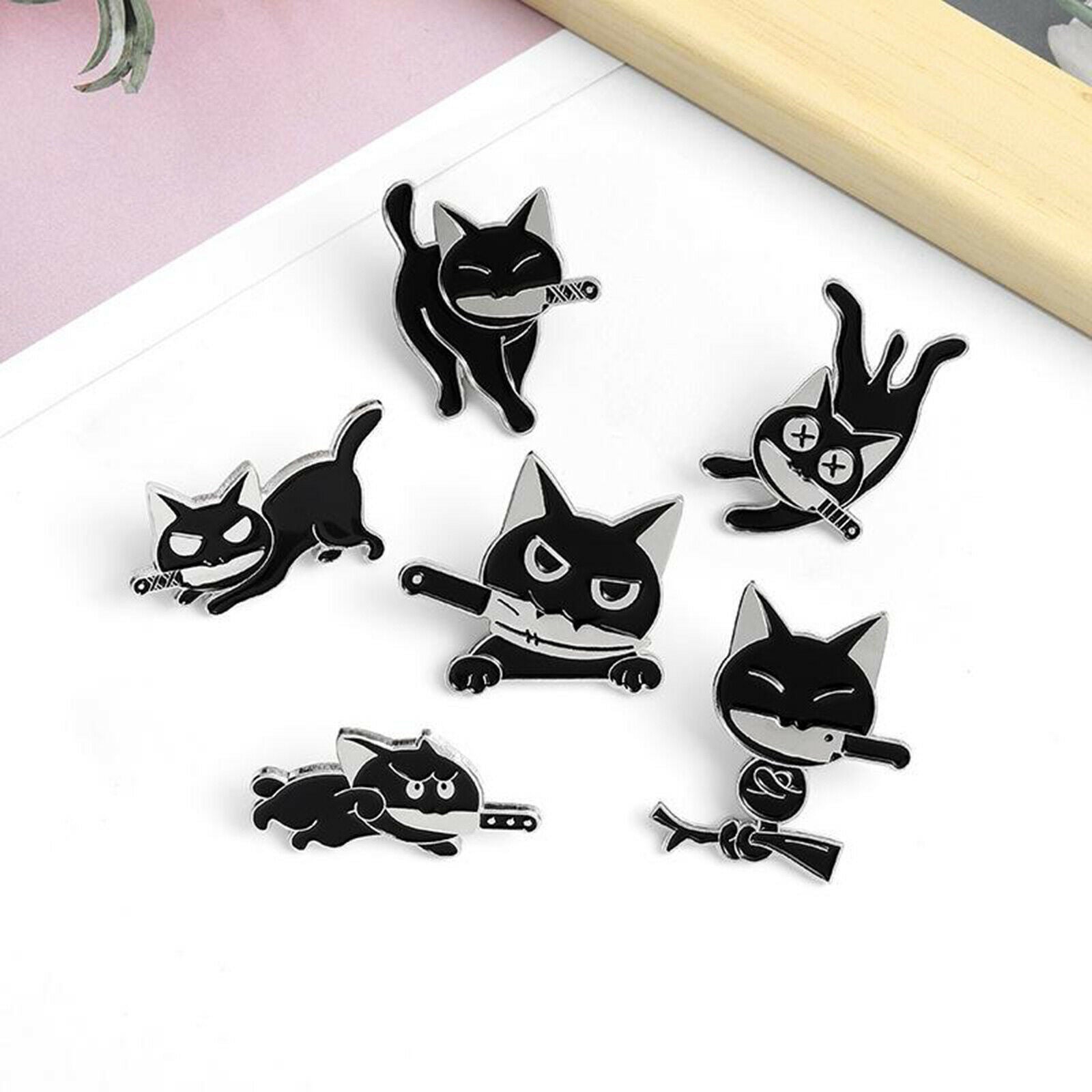 1 Set Brooch Sweater Clips Shirts Cardigan Collar Safety Pins with 6 Styles