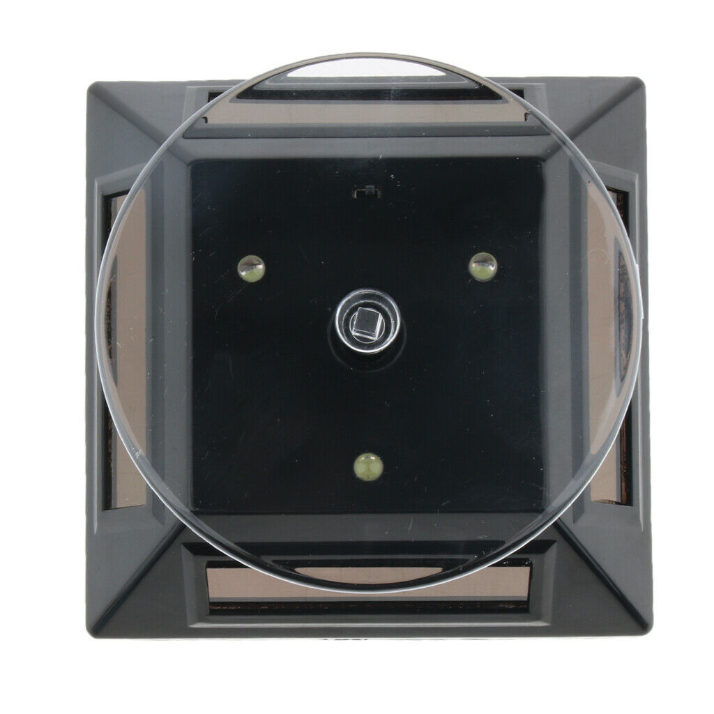 360° Rotating Display Stand Turntable Rotary Exhibition Solar Battery Black