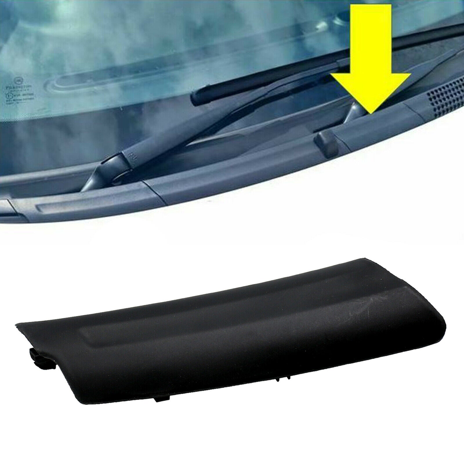 Auto Wiper Scuttle Panel Trim Cover Right Hand 735452712 for Fiat 500 Black