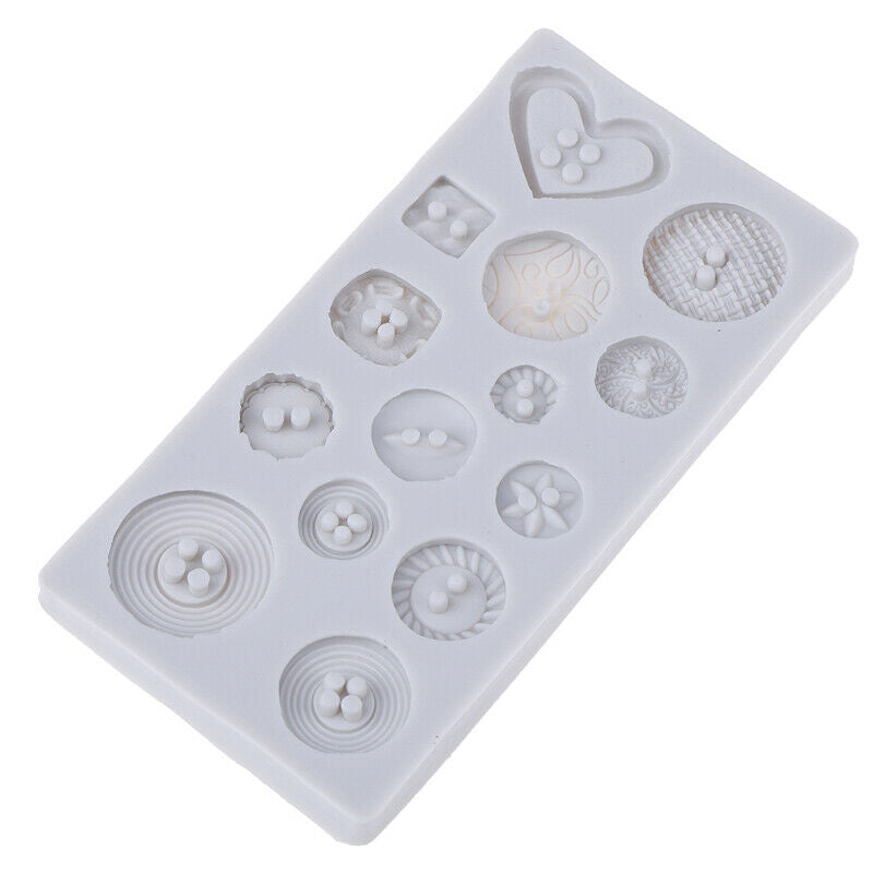 Silicone Button Shapes Cake Mould DIY Fondant Chocolate Cookie Ice Silico.l8