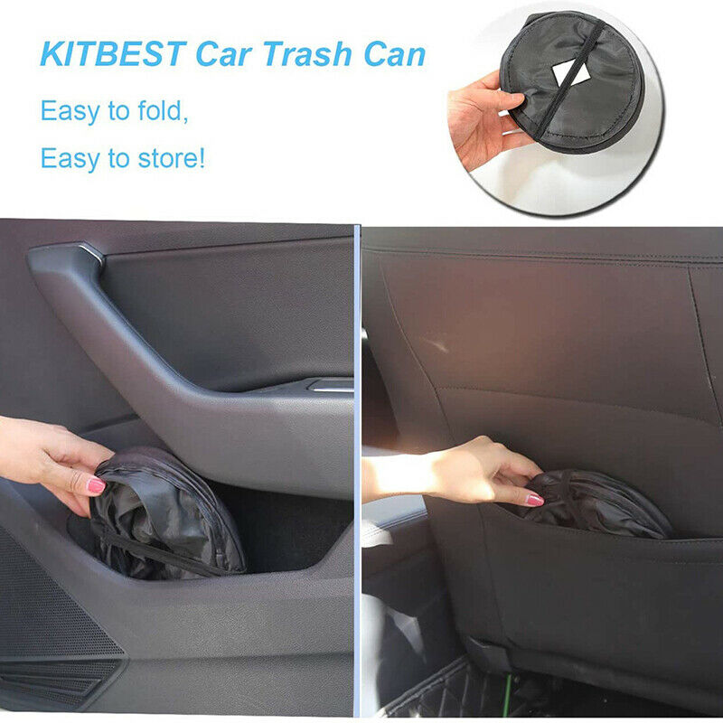 1Pc Black Car Trash Can Pack Bag Waterproof Car Trash Bag for Little Leak Pr SJ