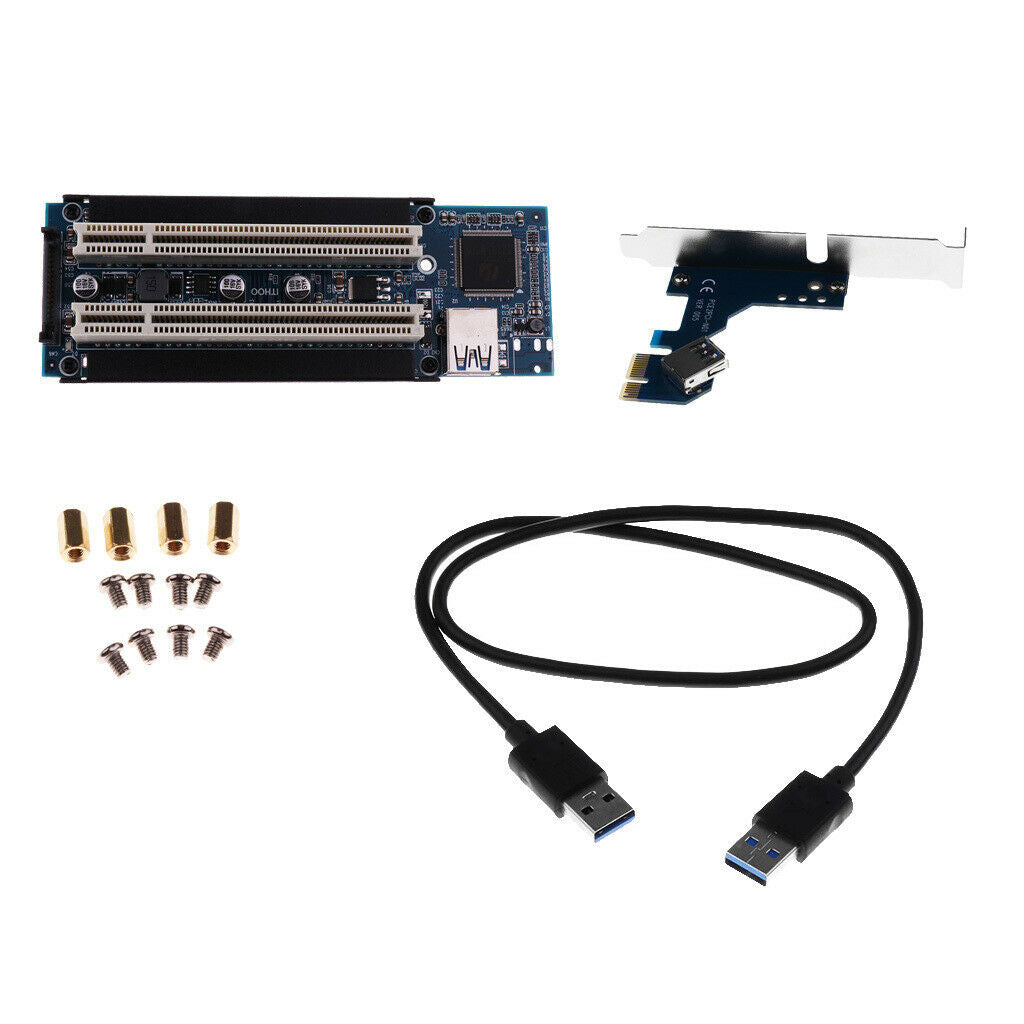 PCI-Express PCI-e to PCI Adapter Card Dual Pci Slot Expansion Add on Cards