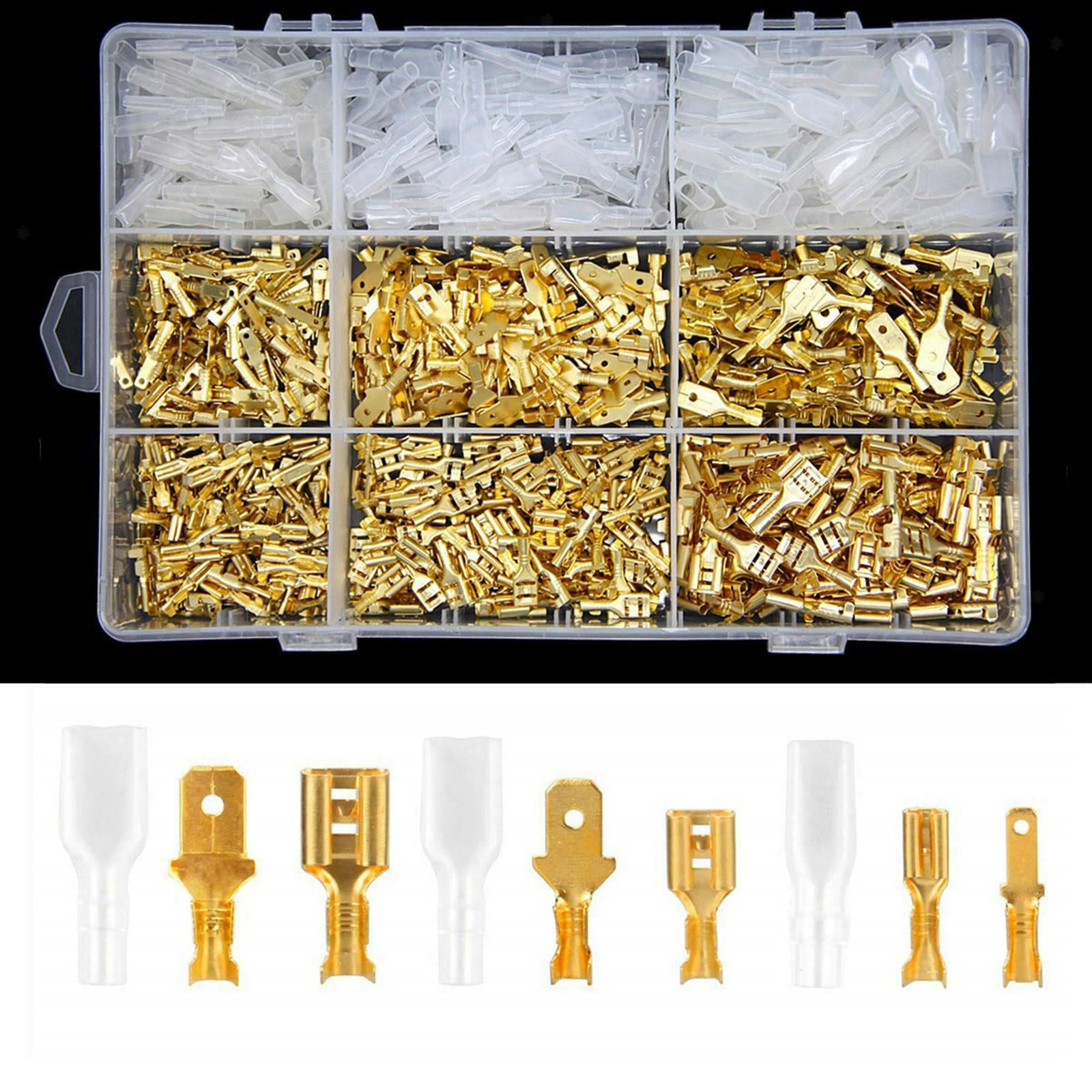 900x 2.8/4.8/6.3mm Insulated Wire Crimp Sheath for Connector General Quick