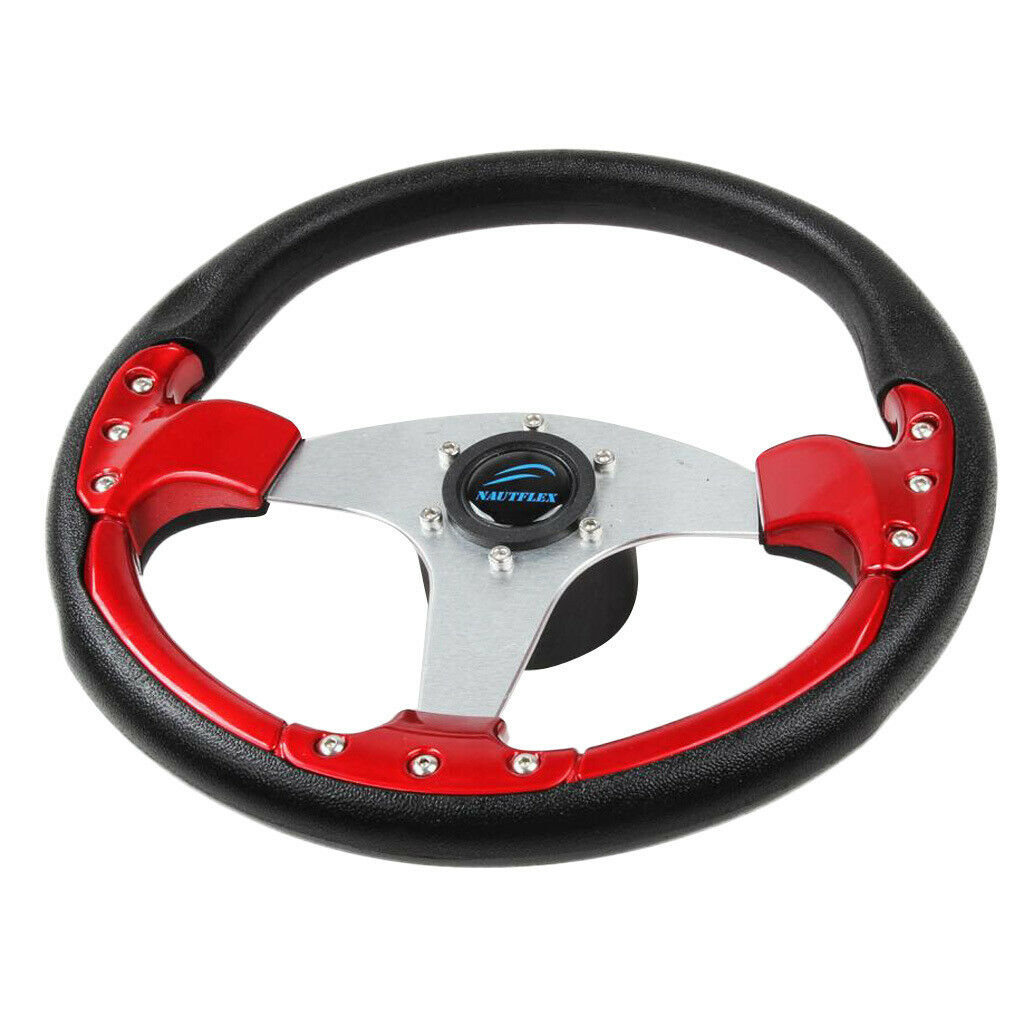 Universal Aluminum Alloy 3 Spoke 3/4" Marine Yacht Pontoon Steering Wheel