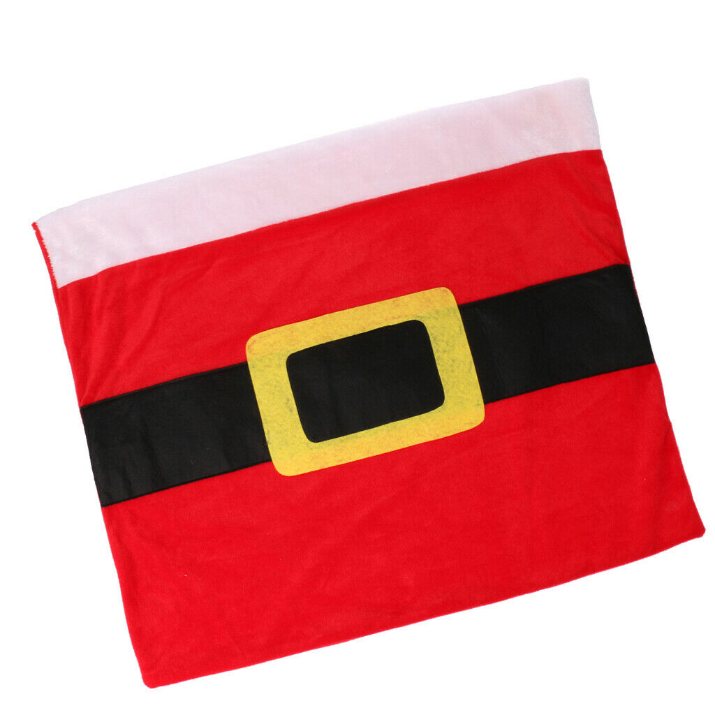 Festive Christmas Belt Chair Back Cover Xmas Dinner Banquet Kitchen Table Party