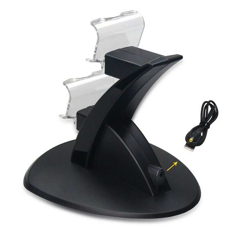 Dual USB Controller Charger Charging Stand Station Dock for PS4 Dualshock LED SJ