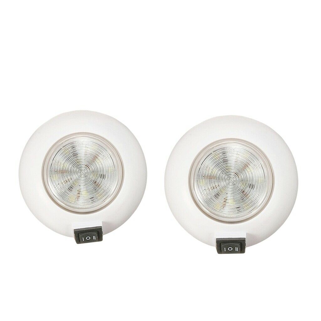 2pcs Car LED Dome Dome Roof Ceiling Light Lamp Yacht Boat SUV Toplight