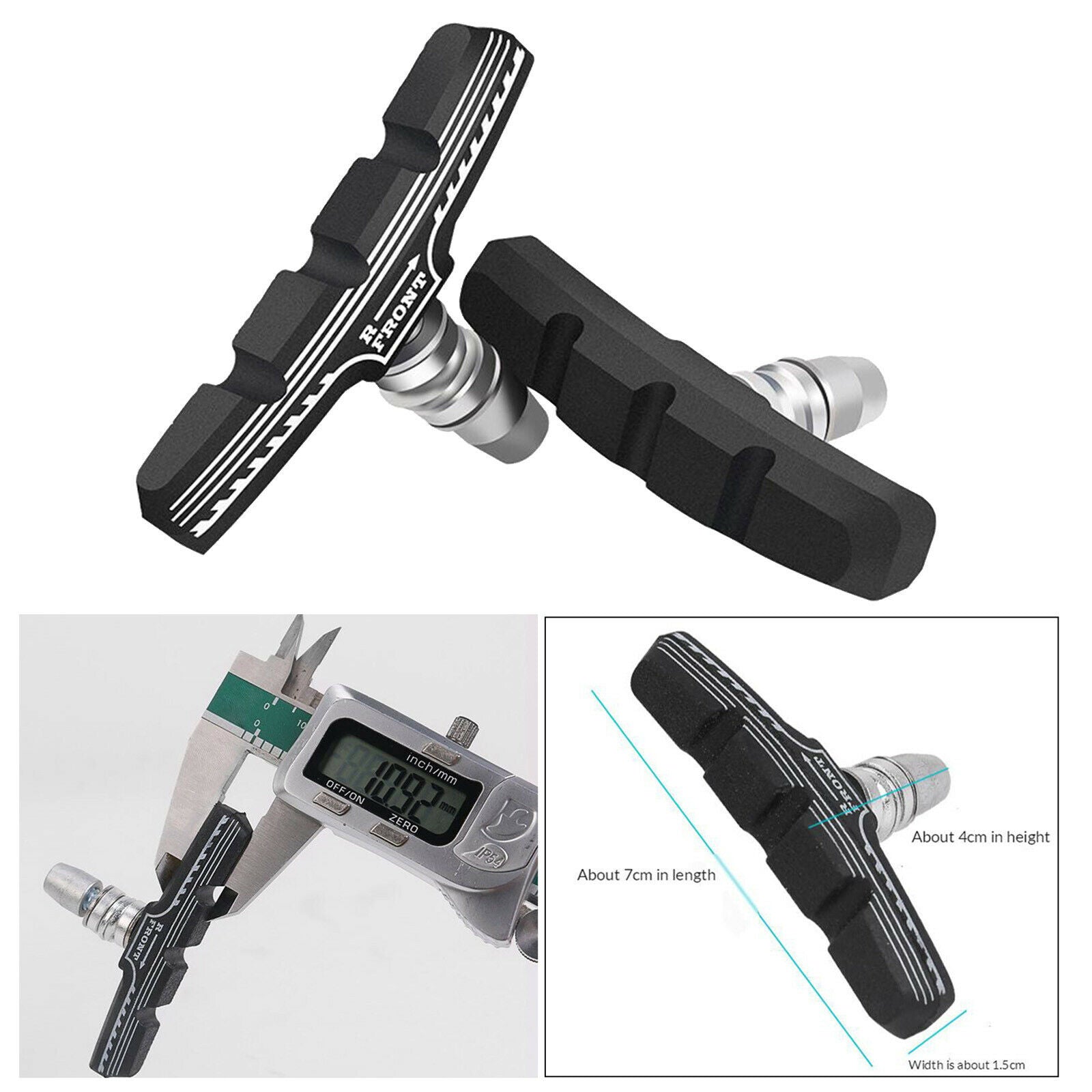 1 Pair Mountain Bike Bicycle Brake Pad Rubber   Anti-skid Mute Brake Block